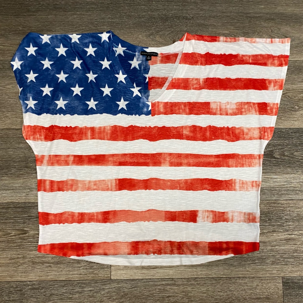 Signature Studio American Flag Top FROM CATO in SIZE XLarge LIKE NEW - Picture 10 of 16